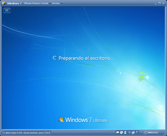 AjpdSoft Instalación de Microsoft Windows 7 Ultimate virtualizado en VMware Server 2.0.1 - Instalar Windows 7 Ultimate