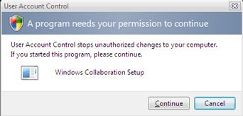 Aviso de cambios no autorizados - Windows Vista Beta 2