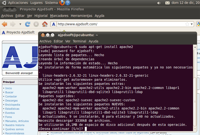 Instalar Apache (servidor web) en GNU Linux