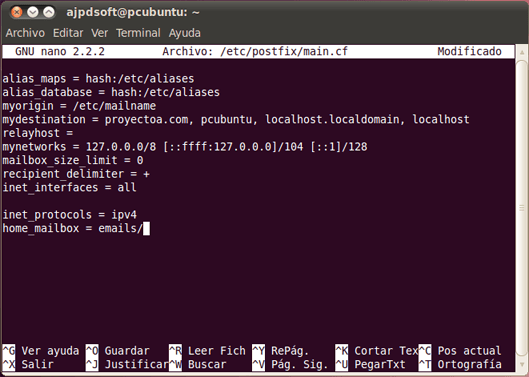 Instalar agente de transporte de correo Postfix en GNU Linux Ubuntu