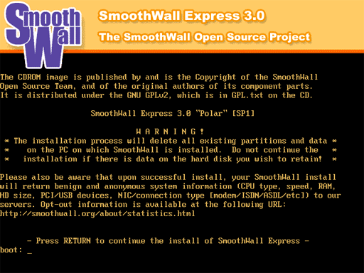 Instalar el firewall SmoothWall Express en un equipo