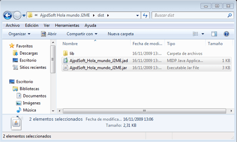 Compilar y ejecutar la aplicación (MIDlet) en el emulador de NetBeans