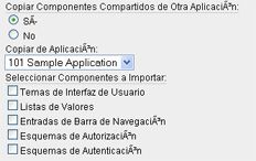Crear aplicación con APEX - Opciones de componentes compartidos