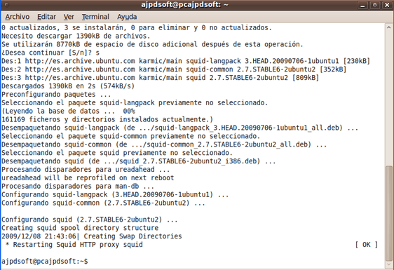 Instalación y configuración de Squid en GNU Linux Ubuntu para hacerlo servidor proxy
