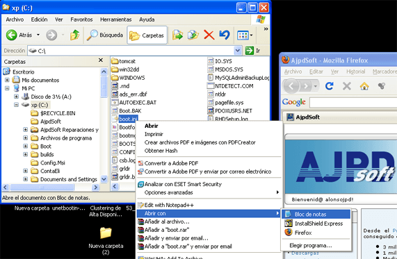 roceso de arranque en Windows Server 2003 - El escritorio de Windows Server 2003 para el usuario que ha iniciado sesión