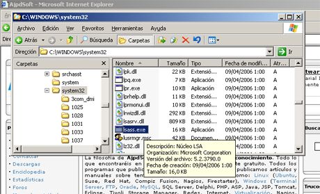 Proceso de arranque en Windows Server 2003 - El fichero LSASS.EXE
