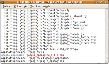 Google App Engine - Instalación del kit de desarrollo (SDK) de App Engine en GNU Linux Ubuntu 9