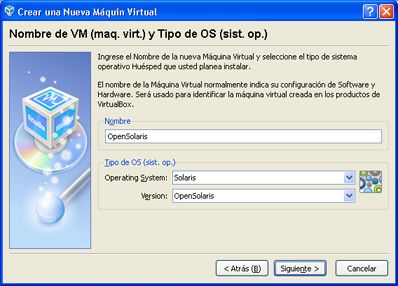Virtualización con Sun xVM VirtualBox de OpenSolaris - Descarga de OpenSolaris