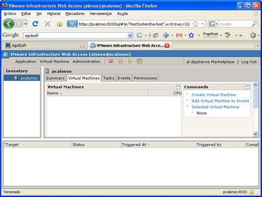 Virtualización con VMware Server 2.0 - Creación de una máquina virtual GNU Linux