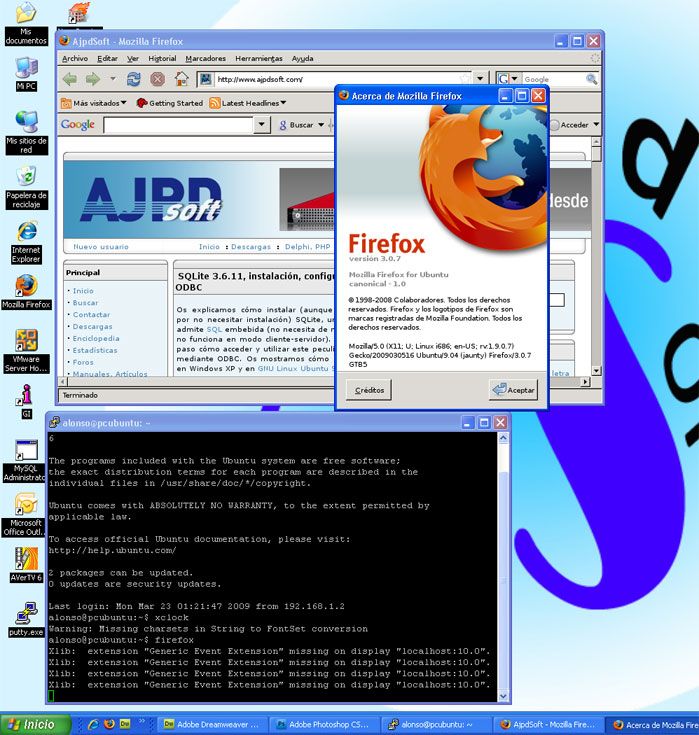 Xming servidor X para Windows mediante SSH y GNU Linux - Conexión y ejecución X Windows X11 en XP