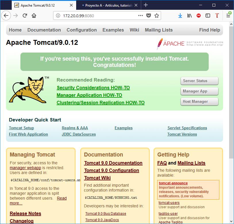Cómo instalar Apache Tomcat 9 en Linux CentOS 7 y desplegar aplicaciones JSP WAR