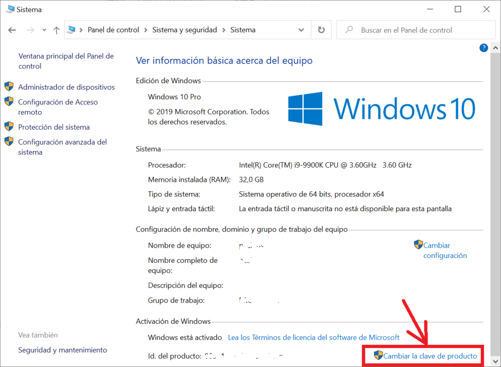 Activar Windows con clave de activación (Clave de producto)