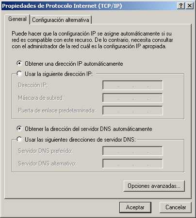 Configurar la conexión a Internet mediante línea ADSL y router en un equipo con Microsoft Windows XP
