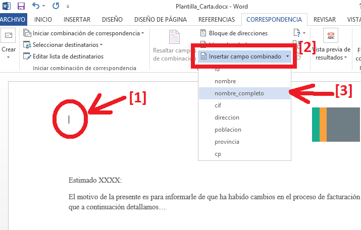 Combinar Correspondencia Con Word Y Access Para Generar Cartas Personalizadas Proyecto A