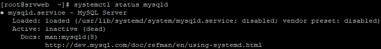 Configuración MySQL Server 8 tras instalación en Linux CentOS 7