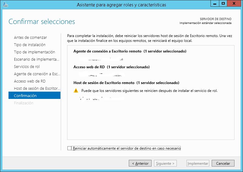 Instalar rol de Escritorio Remoto con RemoteApp en Windows Server 2012 R2