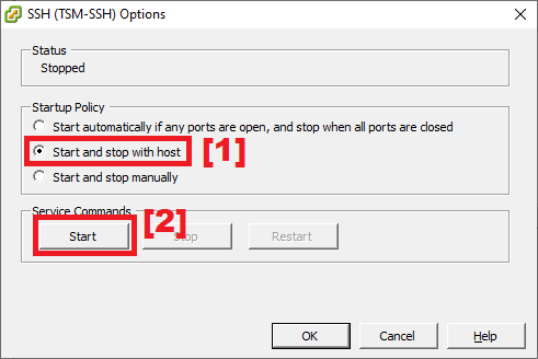 Habilitar conexión SSH a host VMware ESXi