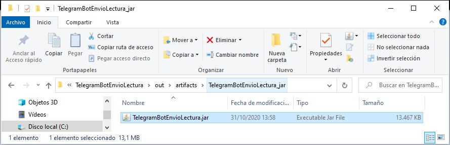Generar fichero ejecutable Java JAR para probar en Windows o Linux