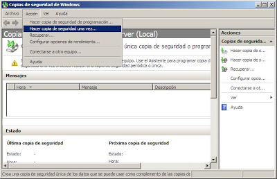 Hacer copia de seguridad de un equipo completo con Windows Server 2008