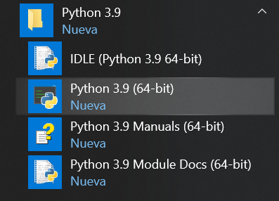 Instalación de Python en equipo con Windows 10