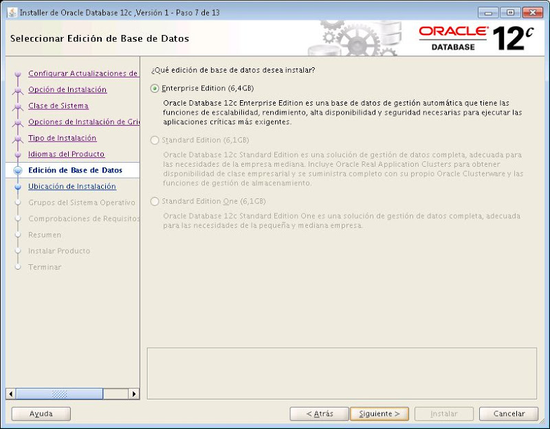 Instalar Oracle 12c en Linux CentOS 7
