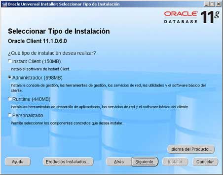 Instalar Oracle Client 11g en equipo con Windows XP