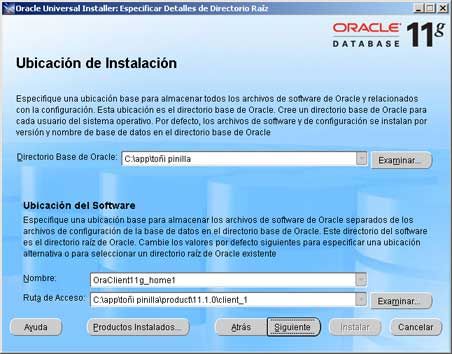 Instalar Oracle Client 11g en equipo con Windows XP