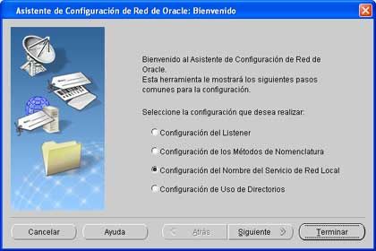 Configuración del Listener, Nombre de red, en Oracle Client 11g y Windows XP