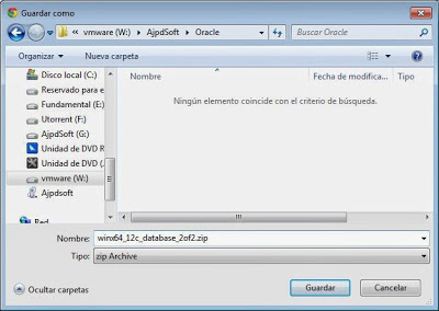 Descargar y descomprimir ficheros de instalación de Oracle 12c Release 1