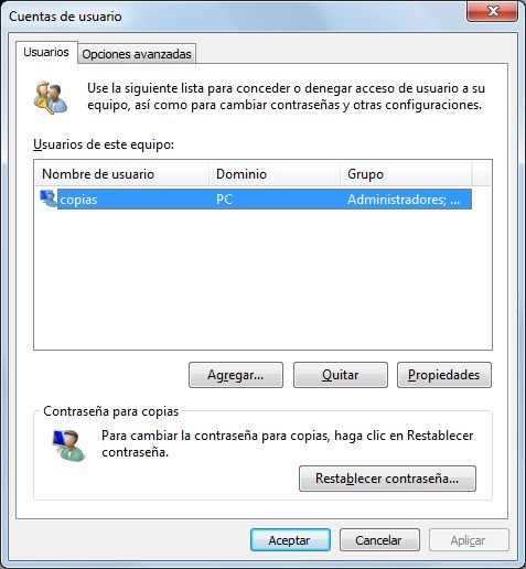 Gestionar credenciales almacenadas para acceso a recursos compartidos de red en equipos con Microsoft Windows 7