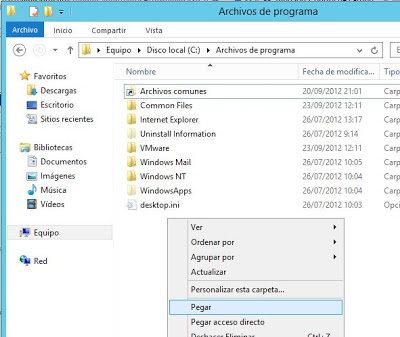 Testar aplicaciones para Windows 98/ME/XP/Vista/7 en Windows Server 2012