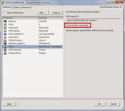 Asignar dispositivo USB a máquina virtual en VMware ESXi