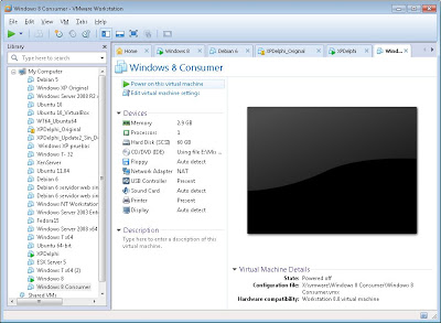 Crear máquina virtual VMware Workstation 8 con Windows 8 Consumer Preview
