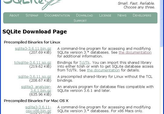 Instalar SQLite 3.6.11, configurar y acceder mediante ODBC a SQLite