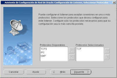 Crear listener en Oracle 10g y Windows Server 2008 R2