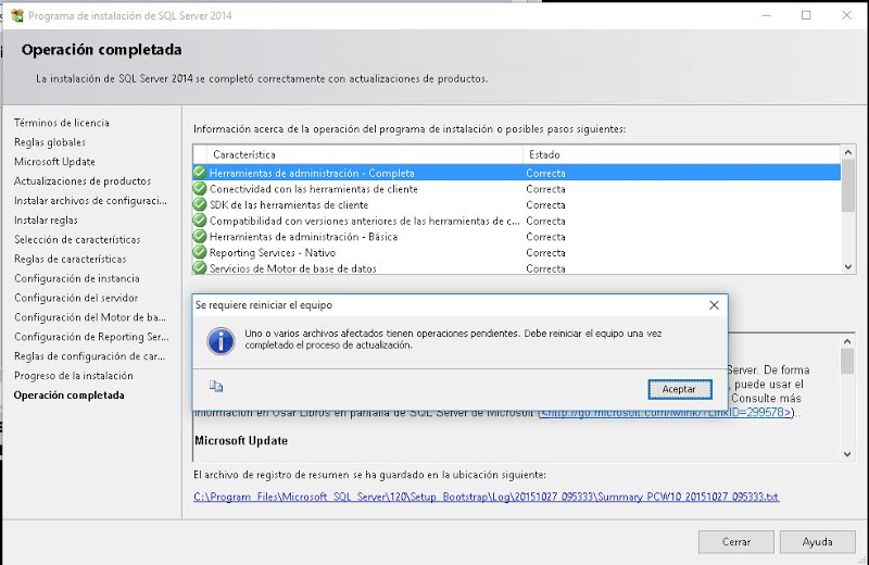 Descargar e instalar Microsoft SQL Server Express 2014 en Windows 10