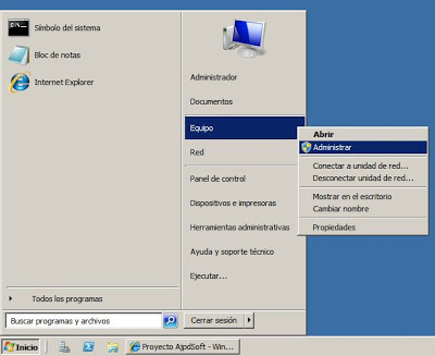 Crear y formatear partición en Windows Server 2008