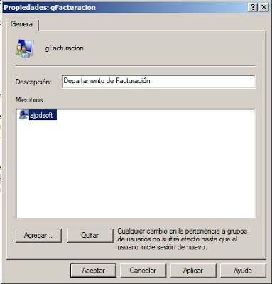 Crear un grupo de seguridad y agregar usuarios en Windows Server 2008