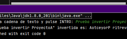 Invertir el texto de una cadena en Java