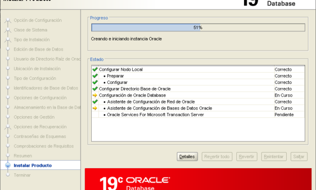 Instalar Oracle Database 19c en Windows Server 2019