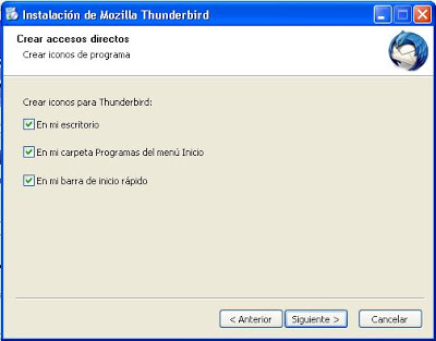 Instalar Mozilla Thunderbird en equipo con Windows XP