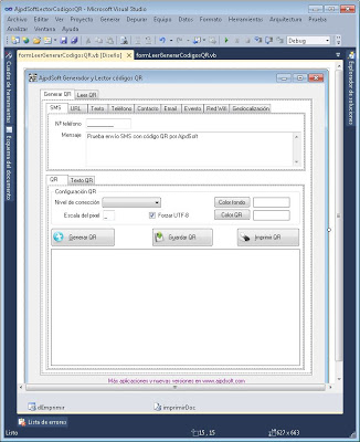Crear aplicación proyecto VB.Net y diseño AjpdSoft Generador y lector códigos QR