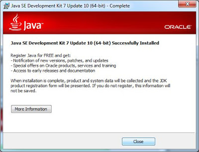Instalación de JDK 7 Update 10