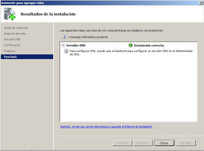 Instalar rol Servidor DNS en Microsoft Windows Server 2008 Standard x64