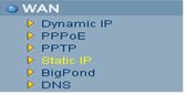WAN, Dynamic IP y Static IP