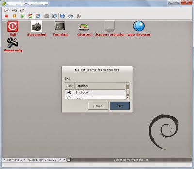 Ampliar partición raíz de máquina virtual Linux y partición swap con GParted