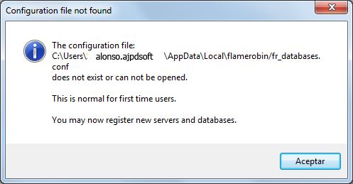 Administrar servidor Firebird con FlameRobin en modo gráfico