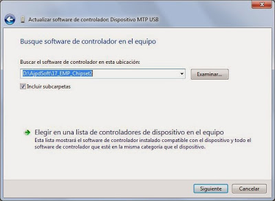 Instalar controlador driver de dispositivo de forma manual en Windows 7