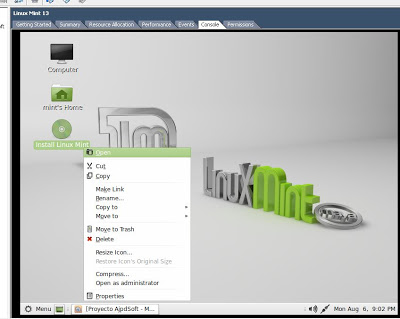 Instalar Linux Mint 13 sobre VMware vSphere ESXi