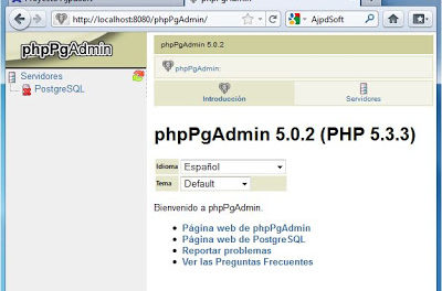 Instalar PostgreSQL 9.1 en Windows 7, instalar ApachePHP y phpPgAdmin